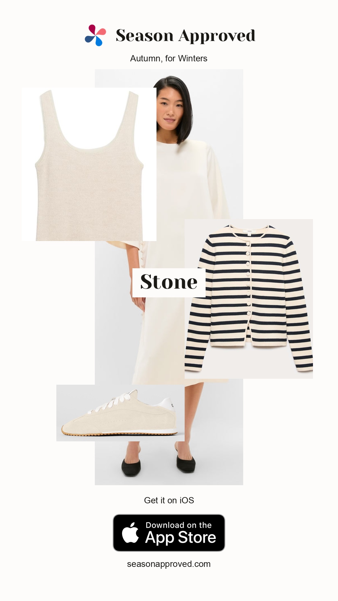 Winter Stone Outfit: Winter White Side Button Jamie Dress