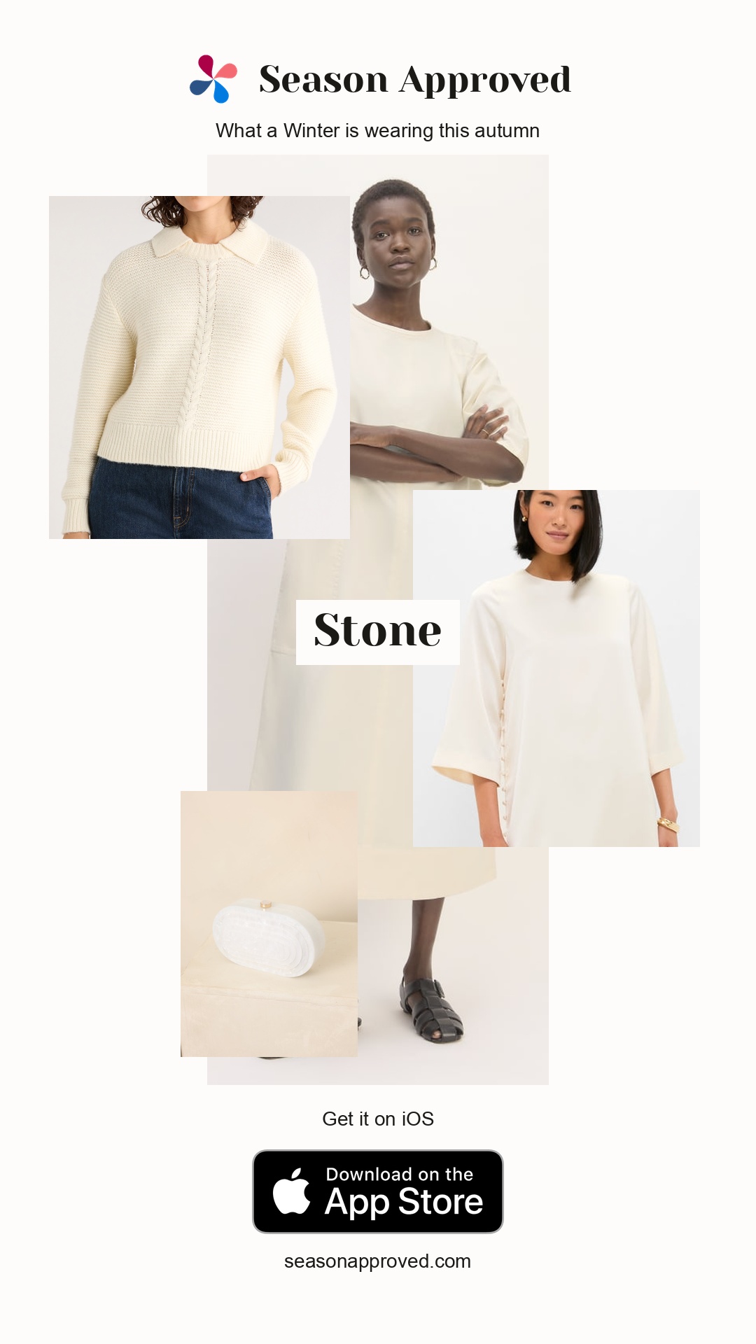 Winter Stone Outfit: The Short-Sleeve Puff Midi Dress | Bone